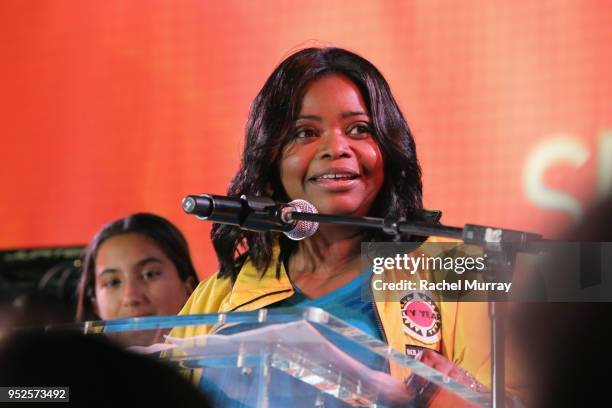 Octavia Spencer speaks at City Year Los Angeles' Spring Break: Destination Education at Sony Studios on April 28, 2018 in Los Angeles, California.