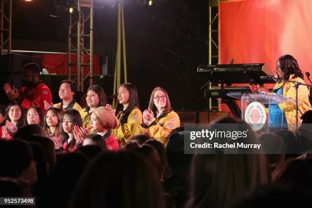 Octavia Spencer speaks at City Year Los Angeles' Spring Break: Destination Education at Sony Studios on April 28, 2018 in Los Angeles, California.