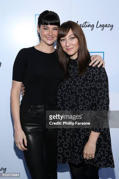 Actors Shailene Woodley and Isidora Goreshter attend the All It Takes Fundraiser Dinner on April 28, 2018 in Cypress, California.