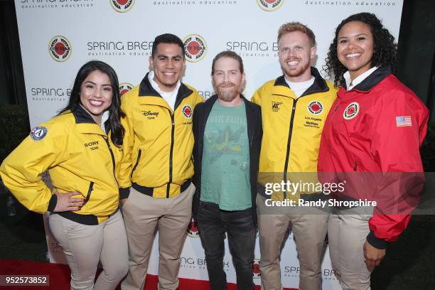 Seth Green and City Year AmeriCorps members attend City Year Los Angeles' Spring Break: Destination Education at Sony Studios on April 28, 2018 in...