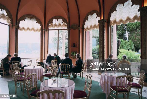 Salon de thé des jardins de la Villa Ephrussi de Rothschild Saint-Jean-Cap-Ferrat, Alpes-Maritimes, région Provence-Alpes-Côte d'Azur, France Salon...