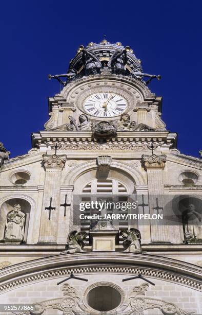 Beffroi, eglise Sainte Croix, lieu du bapteme de Jules Verne, Nantes, departement Loire-Atlantique, region Pays de Loire, France belfry, Sainte Croix...