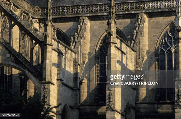 Arcs-boutants, cathedrale Saint-Etienne, Limoges, d?partement Haute-Vienne, region Limousin, France flying buttress, Saint-Etienne cathedral,...