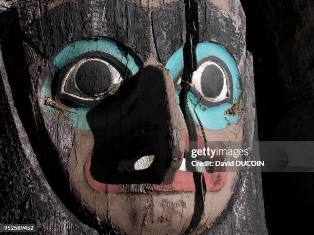 Old Tlingit Totem on Prince of Wales island, Alaska.