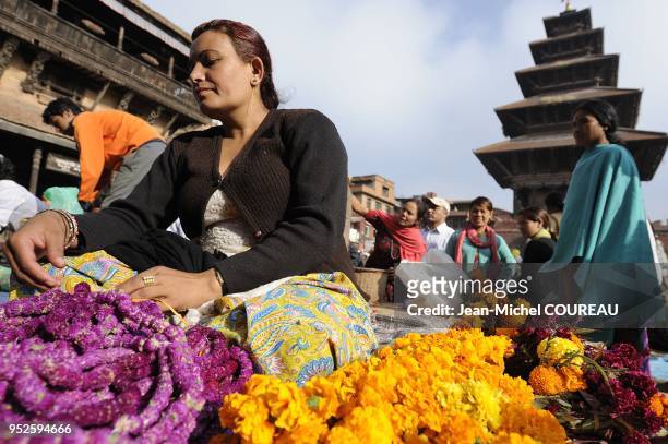 The Hindu Tihar festival worships Goddess Laxmi, the Goddess of wealth, during 5 days. The flowers are sold for the sisters and brothers gifts.