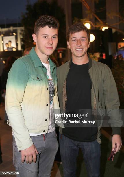 Nolan Gould and Skyler Gisondo attend City Year Los Angeles' Spring Break: Destination Education at Sony Studios on April 28, 2018 in Los Angeles,...