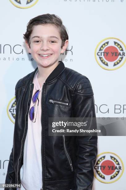 Noah Jupe attends City Year Los Angeles' Spring Break: Destination Education at Sony Studios on April 28, 2018 in Los Angeles, California.