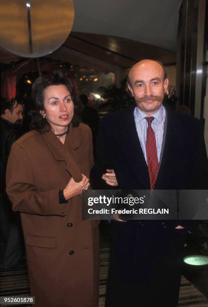 Claude Malhuret et sa femme en novembre 1988 à Paris, France.