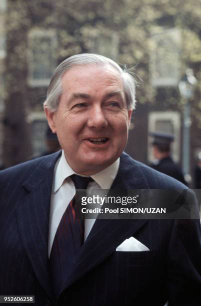 Portrait du Premier ministre britannique James Callaghan en 1977 au Royaume-Uni.