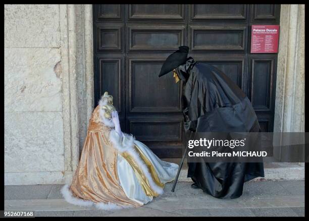 Déguisement lors du carnaval de Venise, Italie.