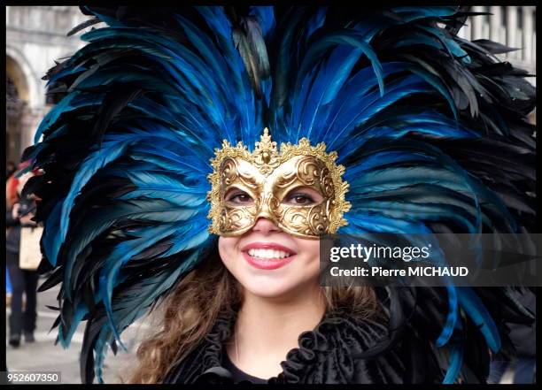 Déguisement lors du carnaval de Venise, Italie.