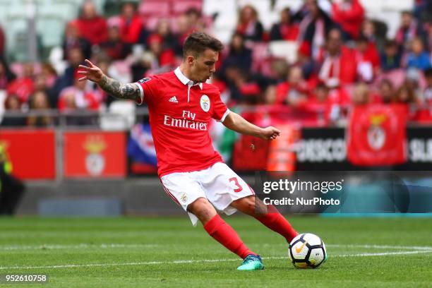 Benfcas Defender Alex Grimaldo from Spain during the Premier League 2017/18 match between SL Benfica vs CD Tondela, at Estadio da Luz in Lisbon on...