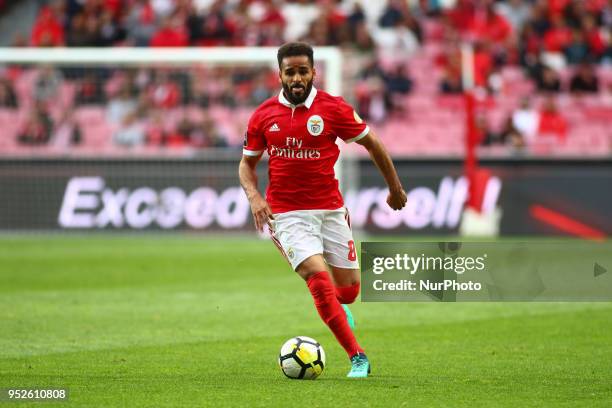 Benfcas Defender Douglas from Brazil during the Premier League 2017/18 match between SL Benfica vs CD Tondela, at Estadio da Luz in Lisbon on April...