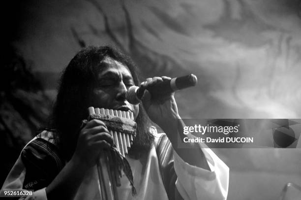 Rodolfo Choque At Concert Of K'alamarka Goup At La Paz For Their 25 Years At The Stadium, Bolivia.