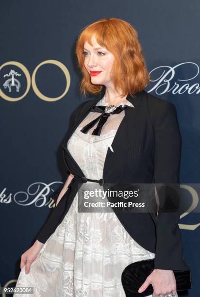 Christina Hendricks attends the Brooks Brothers Bicentennial Celebration at Jazz At Lincoln Center, Manhattan.