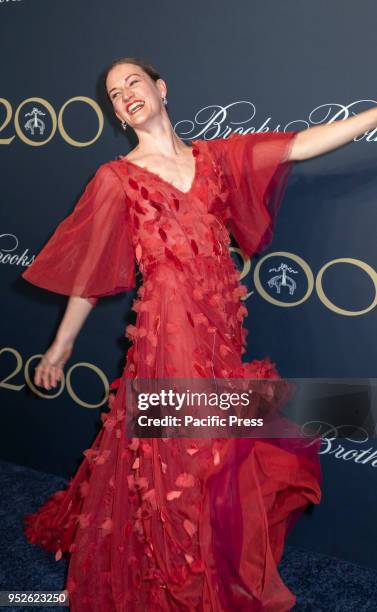 Megan LeCrone attends the Brooks Brothers Bicentennial Celebration at Jazz At Lincoln Center, Manhattan.