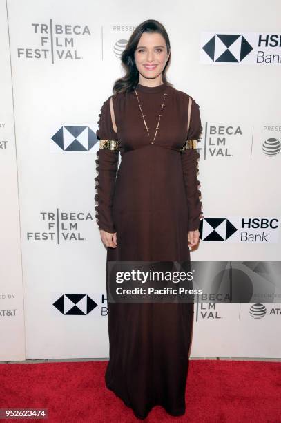 Rachel Weisz attends premiere of Disobedience during 2018 Tribeca Film Festival at BMCC.