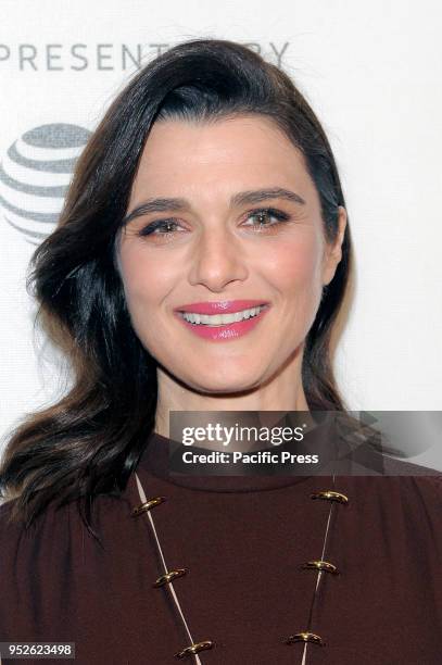 Rachel Weisz attends premiere of Disobedience during 2018 Tribeca Film Festival at BMCC.