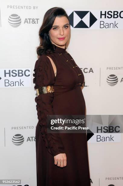 Rachel Weisz attends premiere of Disobedience during 2018 Tribeca Film Festival at BMCC.