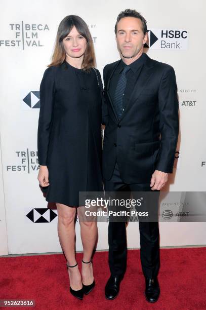 Emily Mortimer and Alessandro Nivola attend premiere of Disobedience during 2018 Tribeca Film Festival at BMCC.