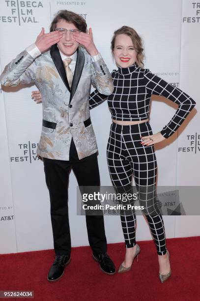 Toby Nichols and Nadia Alexander attend premiere of The Dark during Tribeca Film Festivalat at Cinepolis Chelsea.