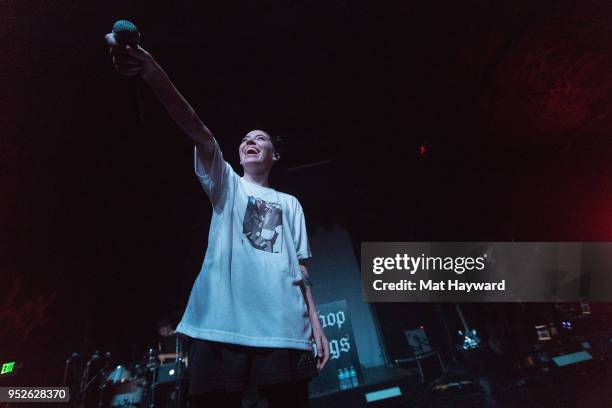 Bishop Briggs performs on stage during the Church Of Scars Tour at Showbox SoDo on April 28, 2018 in Seattle, Washington.