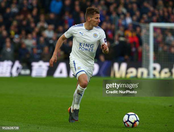 Leicester City's Marc Albrighton during the Premiership League match between Crystal Palace and Leicester City at Selhurst Park, London, England on...