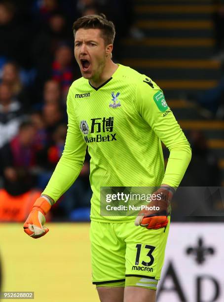 Crystal Palace's Wayne Hennessey during the Premiership League match between Crystal Palace and Leicester City at Selhurst Park, London, England on...