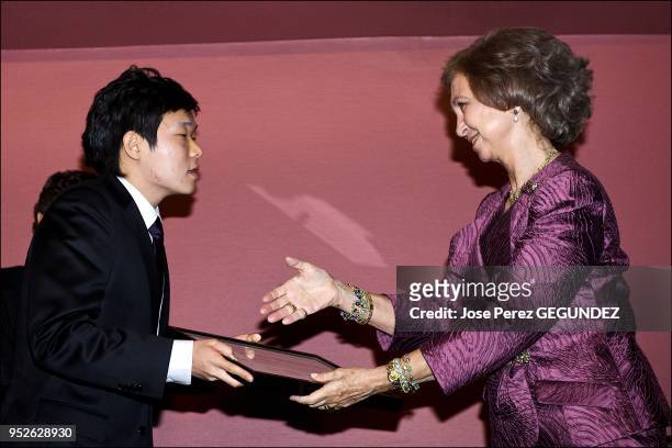Queen Sofia presides the concert of the finalists of the Reina Sofia XXVI Prizes in Music composition at the Teatro Monumental in Madrid, Spain.