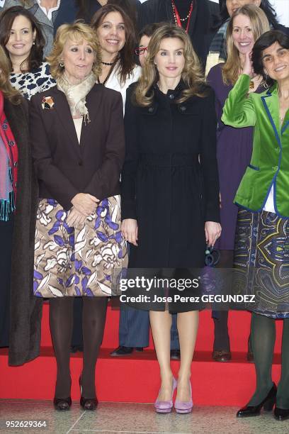 Princess Letizia of Spain attends a meeting with 'LiderA' at Canal Theater on March 9, 2010 in Madrid, Spain.