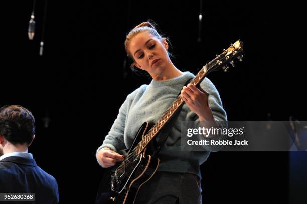 Seana Kerslake as Cat in Joe Pengall's Mood Music at The Old Vic Theatre on April 27, 2018 in London, England.