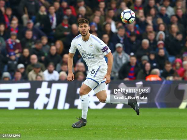 Leicester City's Aleksandar Dragovic during the Premiership League match between Crystal Palace and Leicester City at Selhurst Park, London, England...