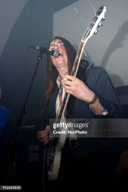 Scottish indie rock band Catholic Action perform live at Bermondsey Social Club, London on April 27, 2018. The current lineup consists of Chris...