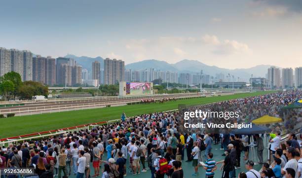 General view on Champions Day at Sha Tin racecourse on April 29, 2018 in Hong Kong, Hong Kong.