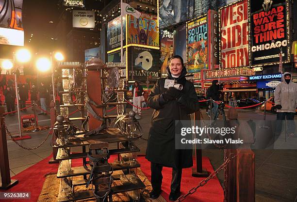 Isabella Rossellini attends a screening of The Babelgum Metropolis Art Prize winning art videos in Duffy Square on December 17, 2009 in New York City.