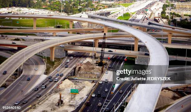 Noeud d'autoroute, 11 mai 2015, Miami, Floride, Etats-Unis.