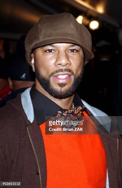Common arrives to the premiere of "Fade To Black" held at the Ziegfeld Theater, New York City.