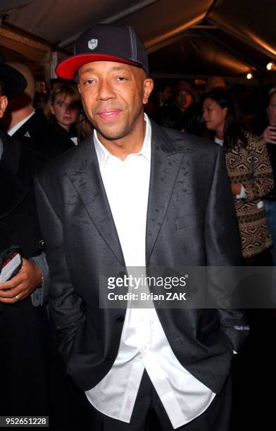 Russell Simmons arrives to the premiere of "Fade To Black" held at the Ziegfeld Theater, New York City.