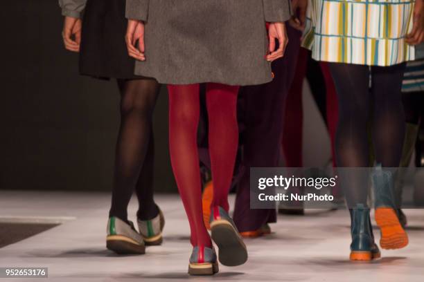 Model on the catwalk on the last day of Bogotá Fashion Week 2018