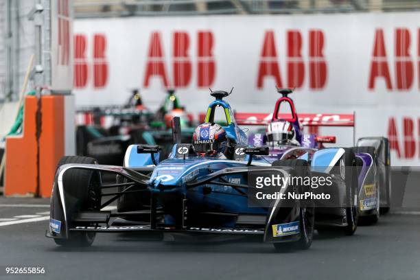 Frances Nicolas Prost of the Formula E team Renault e.dams competes during the practice session of the French stage of the Formula E championship...