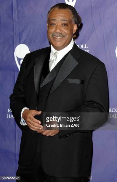 Al Sharpton in the press room at the 22nd annual Rock And Roll Hall of Fame Induction Ceremony held at the Waldorf Astoria Hotel, New York City BRIAN...