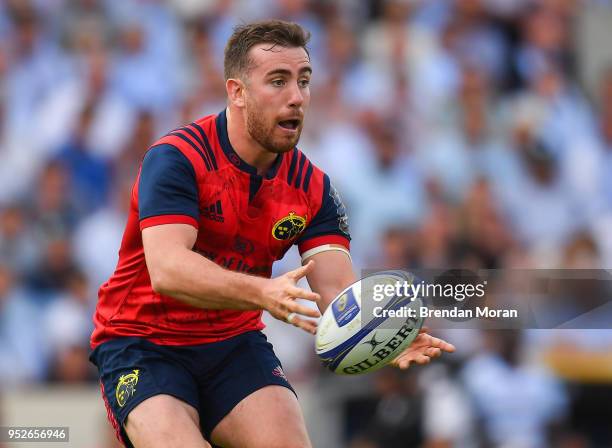 Bordeaux , France - 22 April 2018; JJ Hanrahan of Munster during the European Rugby Champions Cup semi-final match between Racing 92 and Munster...