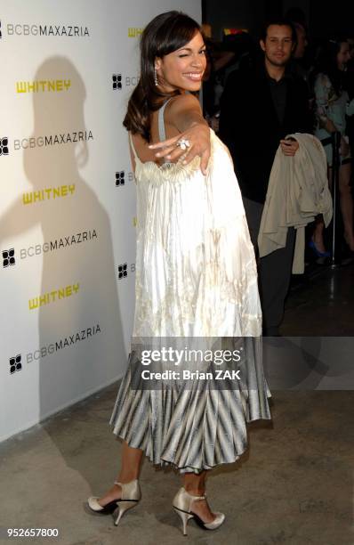 Rosario Dawson arrives to the Whitney Contemporaries hosts ART PARTY benefiting the Whitney Museum of American Art's Independent Study Program held...
