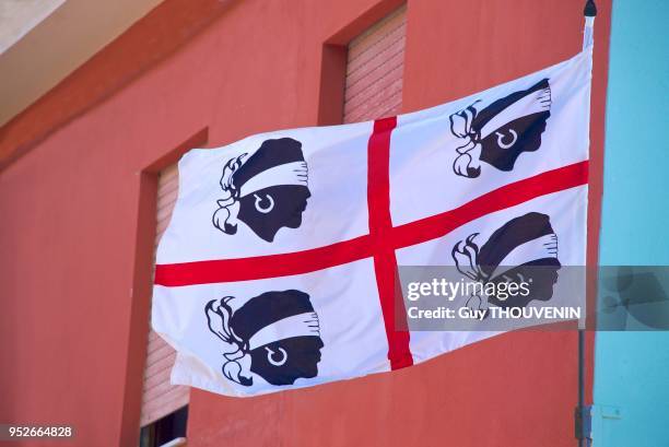 Drapeau Sarde non officiel, Sardaigne.