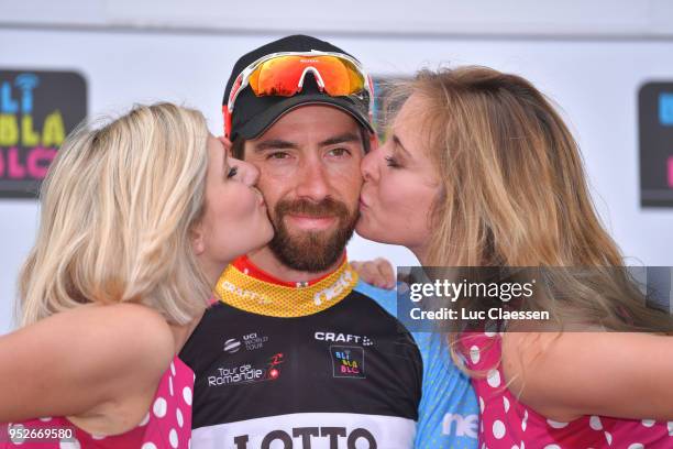 Podium / Thomas De Gendt of Belgium and Team Lotto Soudal Black Mountain Jersey / Celebration / during the 72nd Tour de Romandie 2018, Stage 5 a...