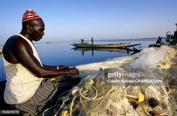 Foundiougne village on the "Bolong" river bank. Sine Saloum province. Senegal.