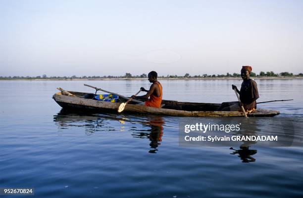 Foundiougne village on the "Bolong" river bank. Sine Saloum province. Senegal.