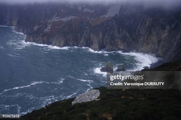 Slieve League, sometimes Slieve Leag or Slieve Liag , is a mountain on the Atlantic coast of County Donegal, Republic of Ireland. At 601 metres , it...
