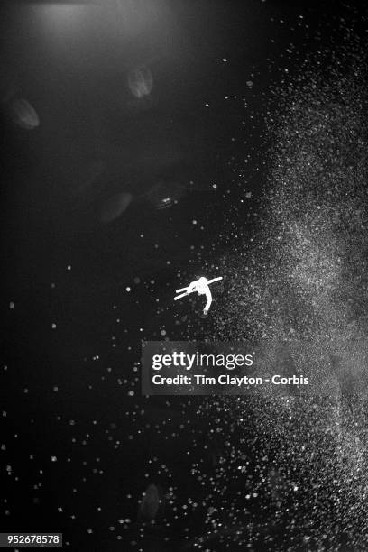 Mac Bohonnon of the United States in action during the Freestyle Skiing - Men's Aerials Qualification at Phoenix Snow Park on February17, 2018 in...