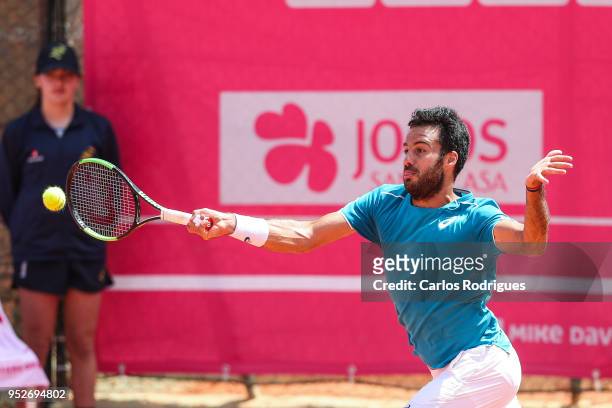 Salvatore Caruso from Italy in action during the match between Corentin Moutet and Salvatore Caruso for Millennium Estoril Open 2018 - Qualify Round...